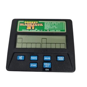 Radica Pocket Blackjack 21 Handheld Electronic Game‎ Model 1353
